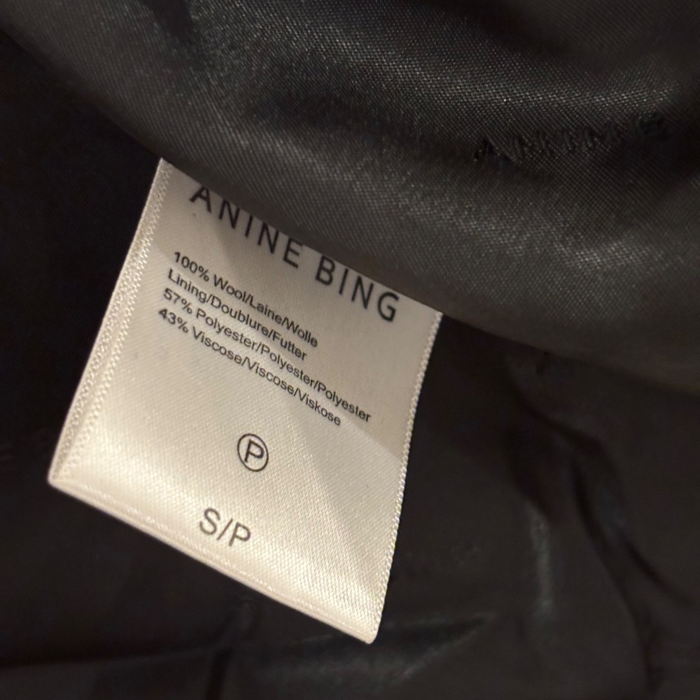 Anine Bing Quinn Blazer | Black | Size S - Picture 11 of 12